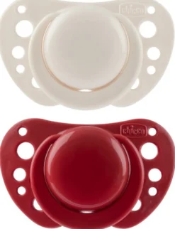 Chicco Succhietto Air Rosso Silicone 6-16 Mesi 2 Pezzi