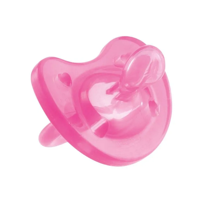 Chicco Succhietto Gommotto Physio 6-12m silicone rosa bimba