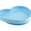 Chicco Take Eat Easy Piatto Cuore in Silicone con Ventosa 9m+ Colore Azzurro
