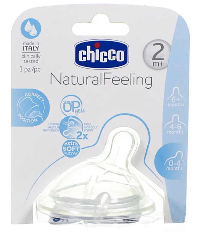 Chicco Tettarella Natural Feeling 2m+ Flusso medio