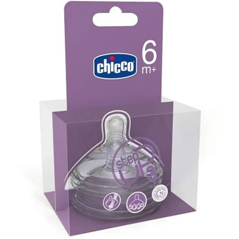 Chicco Tettarella Natural Feeling 6m+ Flusso Veloce 2 Pezzi
