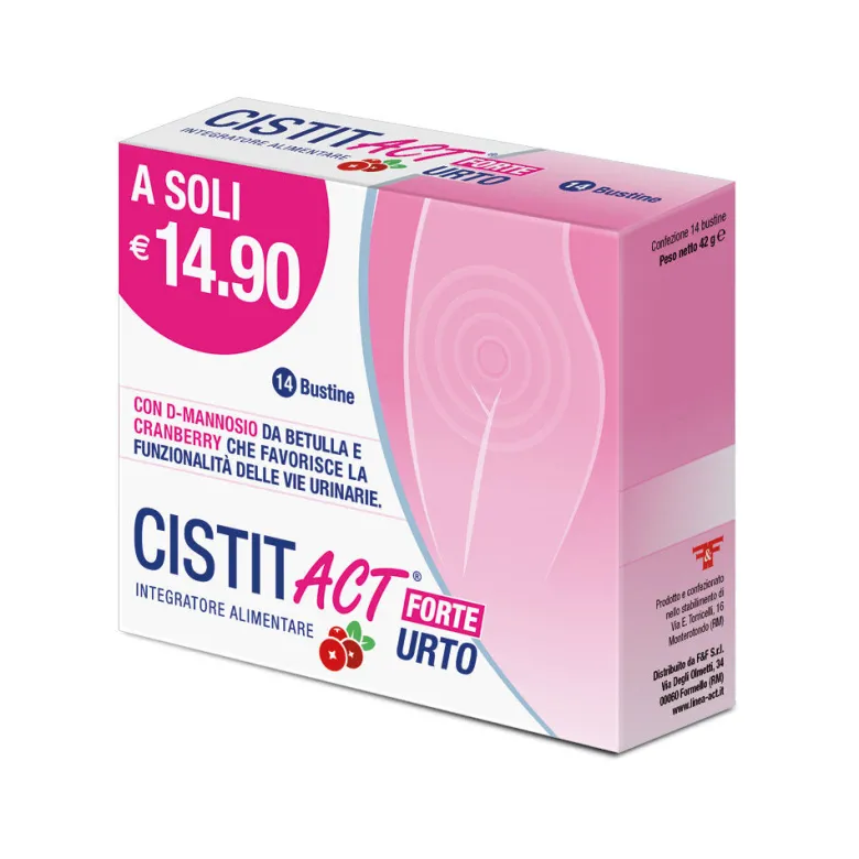 Cistit Act Forte Urto per il benessere delle vie urinarie 14 bustine