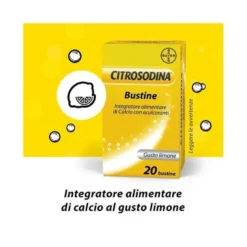 Citrosodina Effervescente Integratore Alimentare Digestivo con Calcio al Limone 20 Bustine