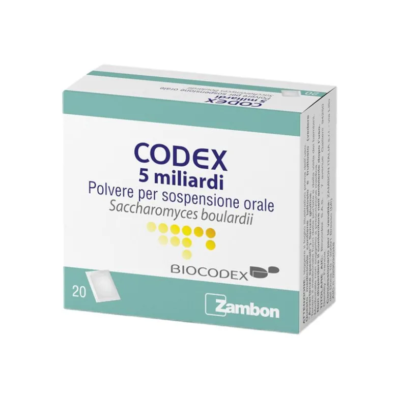 Codex 5 Miliardi Saccharomyces Boulardii polvere per sospensione orale 20 buste