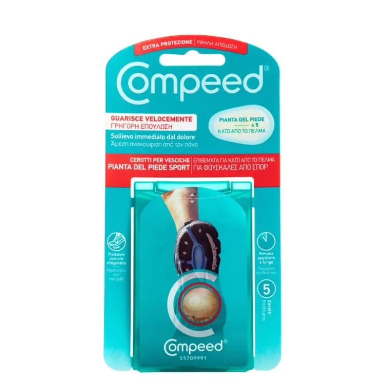 Compeed Sport cerotti per vesciche alla pianta del piede 5 pezzi