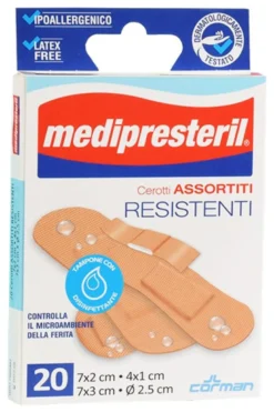 Corman mediPresteril 20 cerotti assortiti resistenti all'acqua