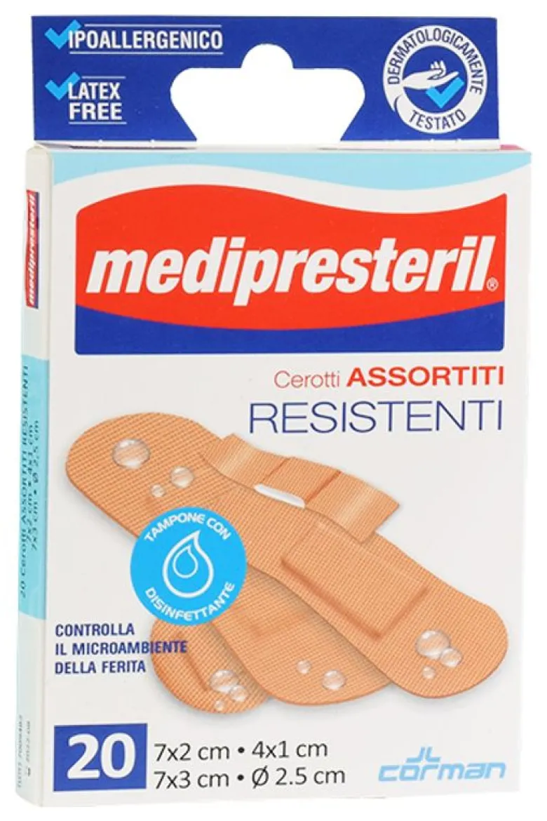Corman mediPresteril 20 cerotti assortiti resistenti all'acqua