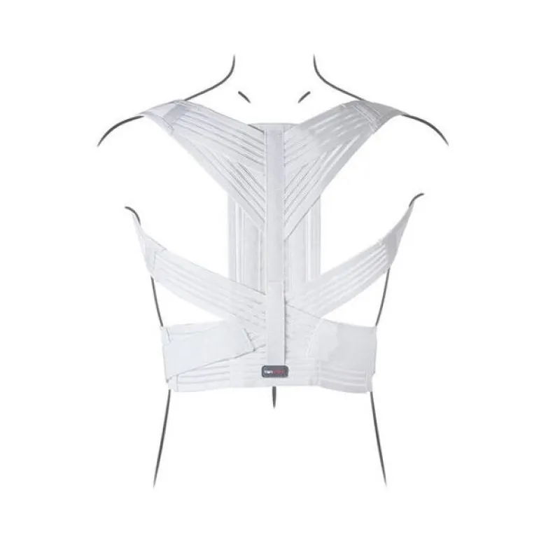 Corsetto Dorsale Raddrizza Spalle 37cm Grigio Perla
