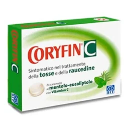 Coryfin C tosse e raucedine 24 caramelle mentolo gusto mentolo eucalipto