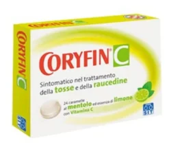 Coryfin C tosse e raucedine 24 caramelle gusto mentolo limone