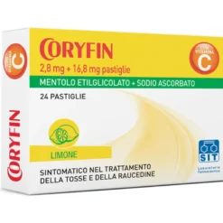 Coryfin C tosse e raucedine 24 caramelle gusto mentolo limone
