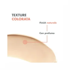 Crema colorata SPF 50+ viso e collo, indicata per pelli secche e sensibili soggette a scottature, offre una protezione solare motlo alta (UVA-UVB, luce blu visibile ad alta energia) e una sensazione di comfort immediato.