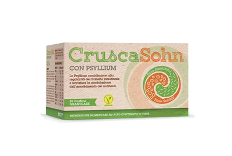 Crusca Sohn con Pshyllium fibre alimentare benessere intestinale 20 bustine granulare