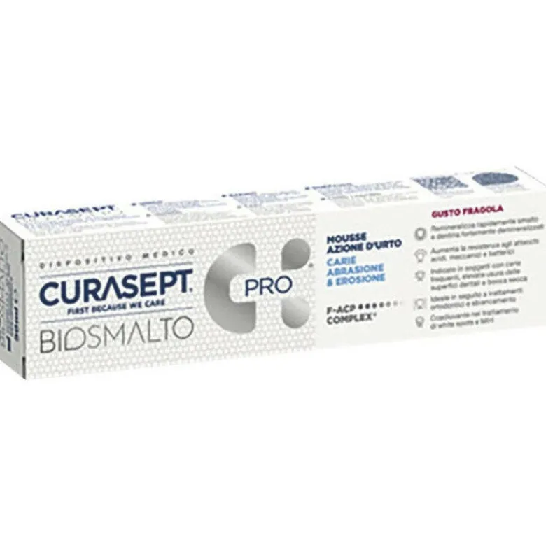 Curasept Biosmalto Pro Mousse Azione Urto gusto fragola 50ml