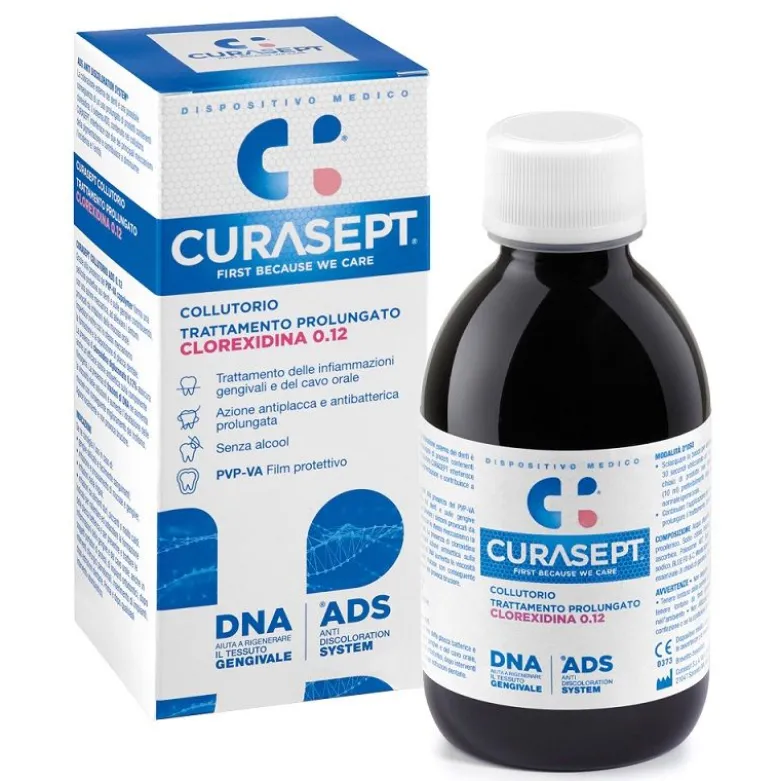 Curasept Collutorio 0,12% ADS + DNA 200ml Trattamento Orale