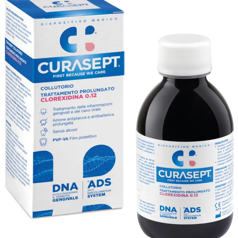 Curasept Collutorio 0,12% ADS + DNA 200ml Trattamento Orale
