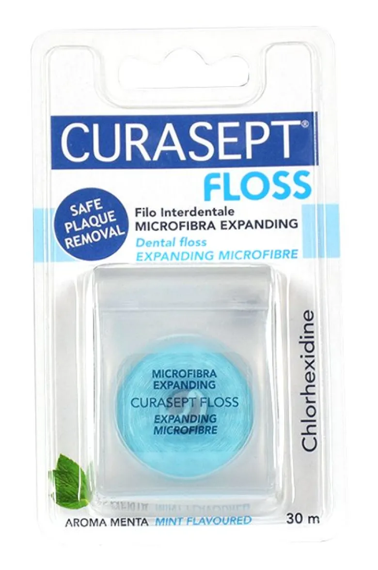 Curasept Floss Filo Interdentale Microfibra Expanding aroma Menta 30m