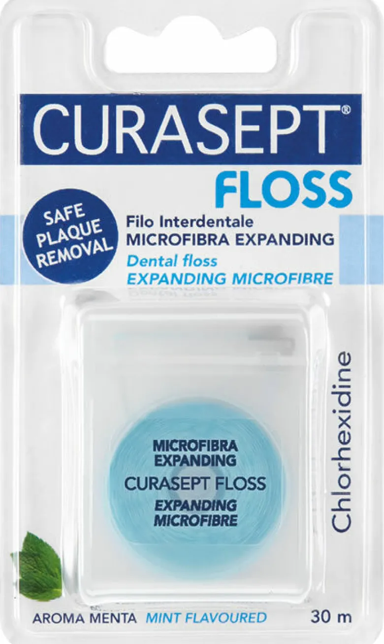 Curasept Floss Filo Interdentale Microfibra Expanding aroma Menta 30m