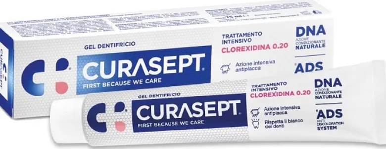 Curasept Gel Dentifricio Clorexidina 0.20 Trattamento intensivo antiplacca 75ml