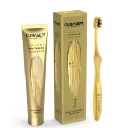 Curasept gold luxury dentifricio sbiancante 75ml+ spazzolino