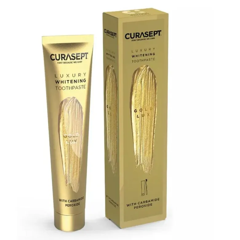 Curasept Gold Luxury White Dentifricio 75ml Sbiancante Premium