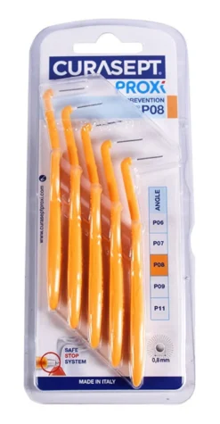 Curasept Proxi Prevention scovolino con testina angolata 08mm arancione 5 pezzi