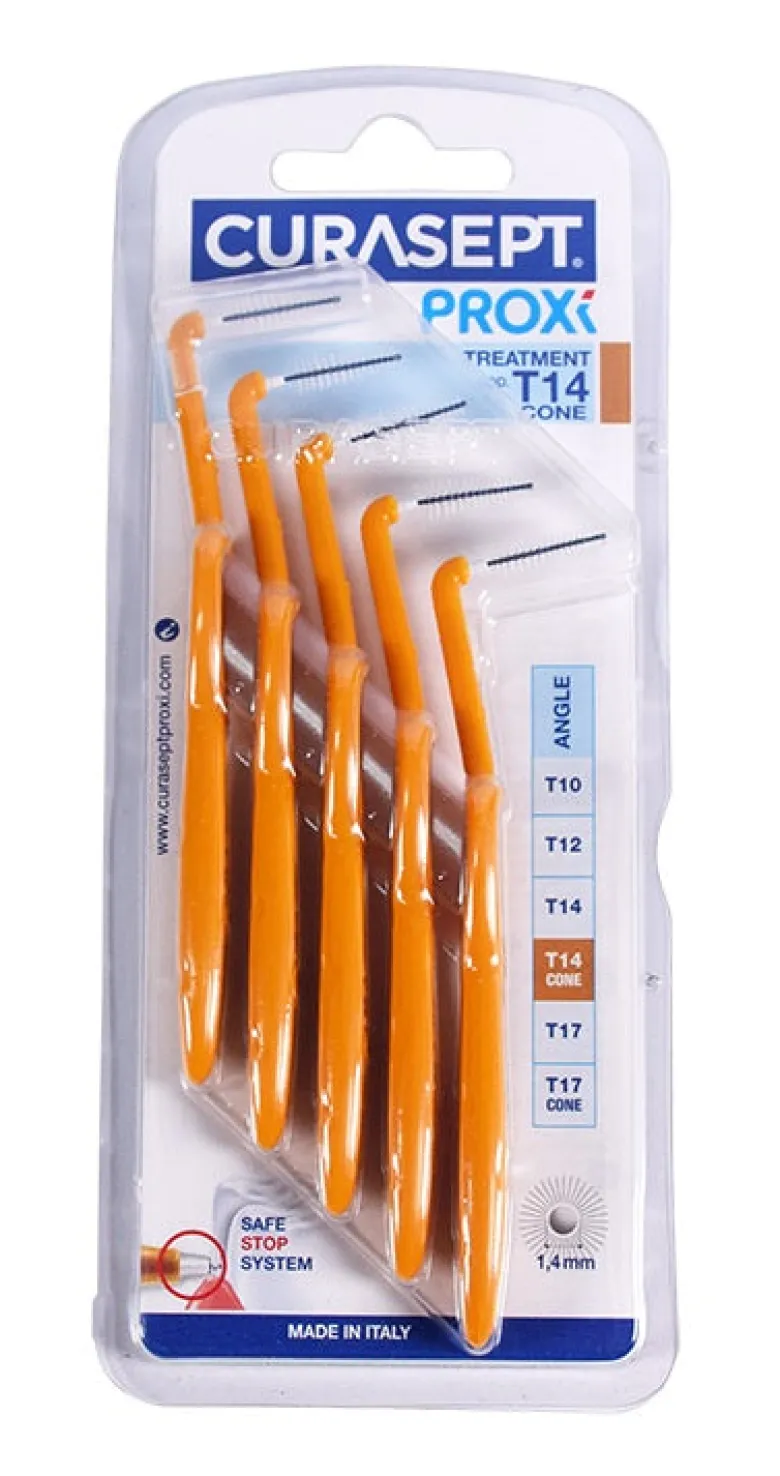 Curasept Proxi Treatment scovolino angolare T14 misura 1.4mm ocra 5 pezzi
