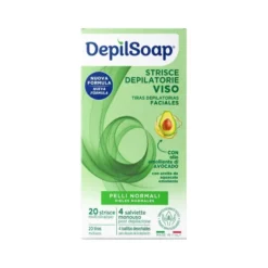 Depilsoap 20 Strisce Depilatorie Viso Pelli Normali