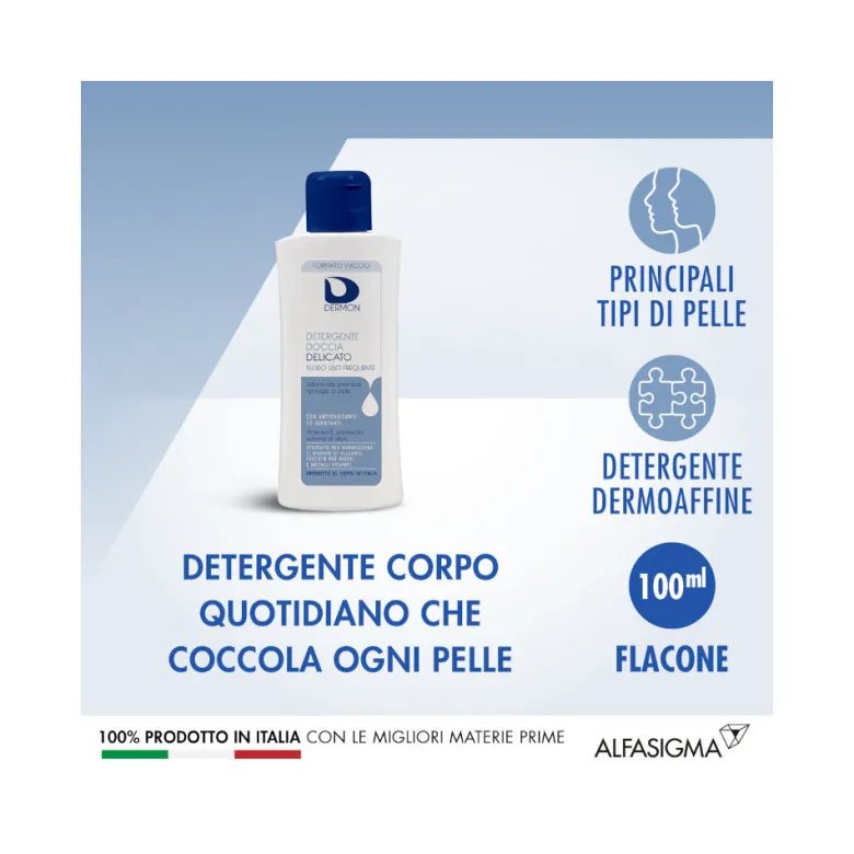 Dermon Detergente Doccia Delicato formato viaggio 100ml