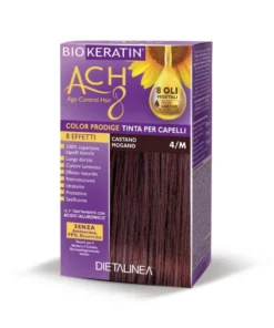 Dietalinea biokeratin ach8 tinta per capelli 4/m castano mogano