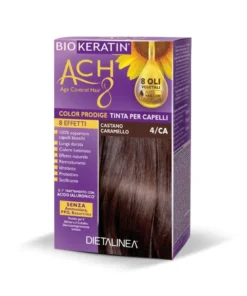 Dietalinea biokeratin ach8 tinta per capelli 4/ca castano caramello