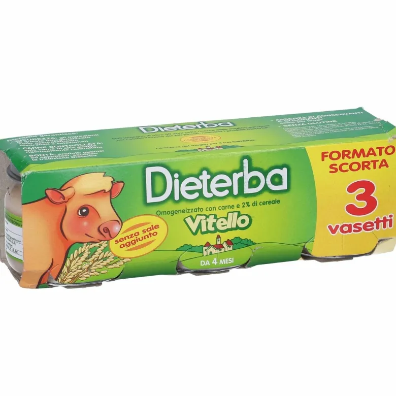 Dieterba Omogeneizzato Vitello formato scorta 3x80g