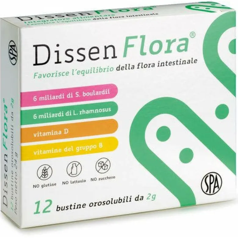 Dissen Flora favorisce l'equilibrio della flora intestinale 12 bustine