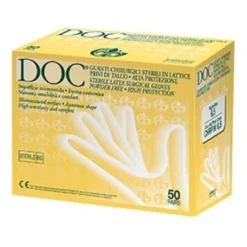 Doc Powder Free Guanto Chirurgico Lattice Superficie Microruvida Taglia 8 50 Paia