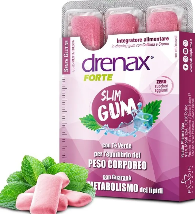 Drenax Forte Slim Gum 9 Chewing Gum - Integratore Snellente