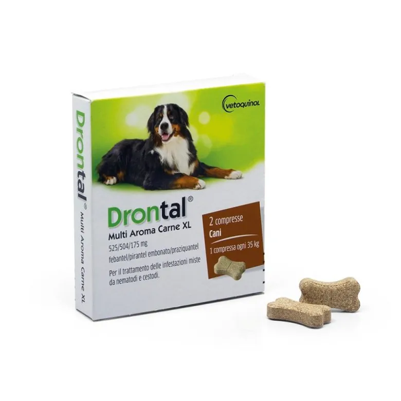 Drontal Multi Aroma Carne Cani XL - 2 Compresse Antiparassitarie