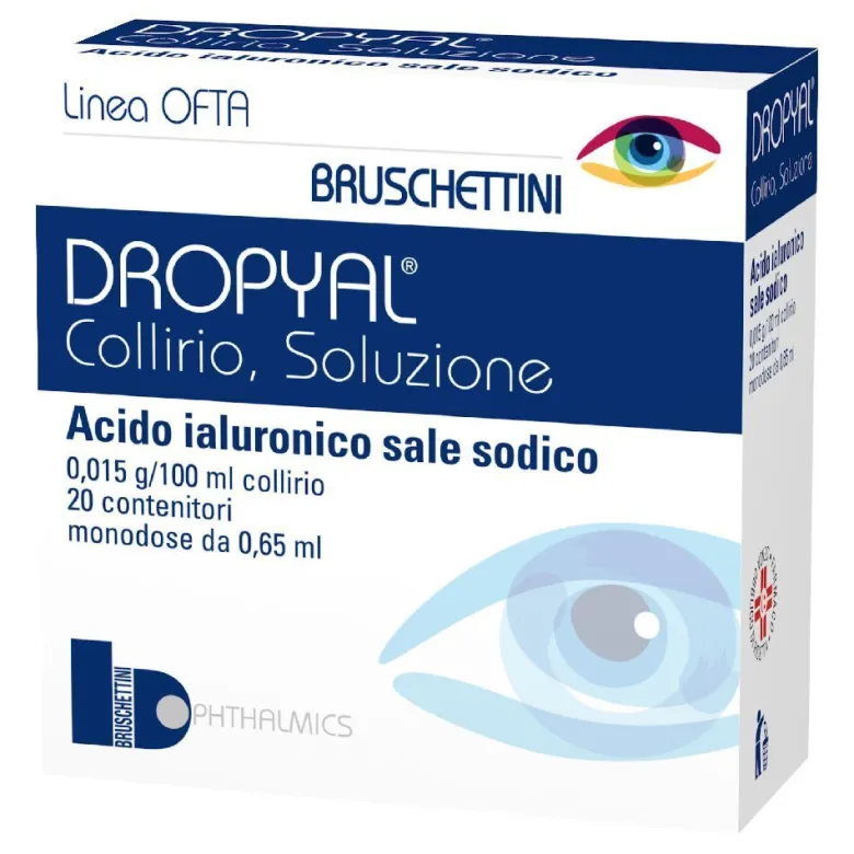 Dropyal Collirio 20 Monodosi 0,65ml idratante e lubrificante cornea