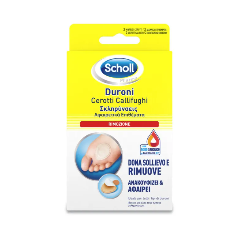 Dr Scholl duroni certotti callifughi rimozione 2 morbidi cerotti + 2 dischetti callifughi