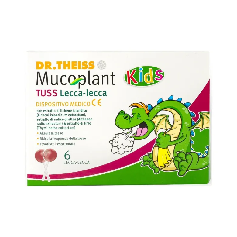 Dr Theiss Mucoplant Tuss Kids Lecca Lecca allevia la tosse 6 pezzi
