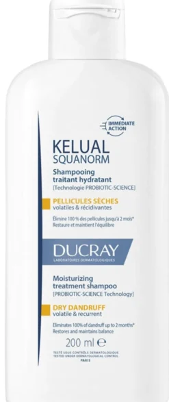 Ducray Kelual Squanorm Shampoo Trattante Idratante Forfora Secca 200ml