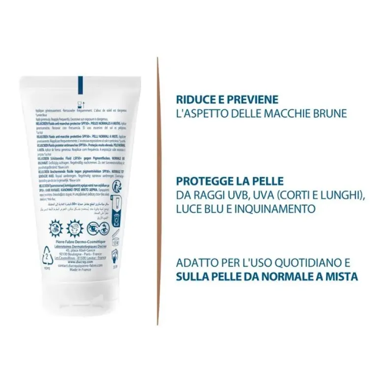 Ducray Melascreen Fluido anti-macchie protettivo SPF50+ Solare protezione molto alta 50 ml