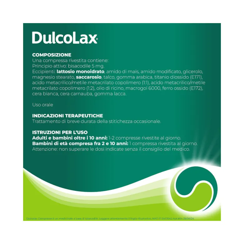 Dulcolax Contro La Stitichezza Occasionale 40 Compresse Rivestite