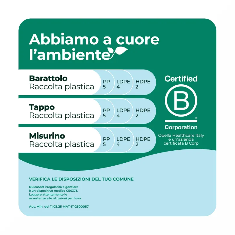 DulcoSoft Irregolarità e Gonfiore Lassativo Macrogol e Simeticone per Stitichezza e Pancia Gonfia 200g