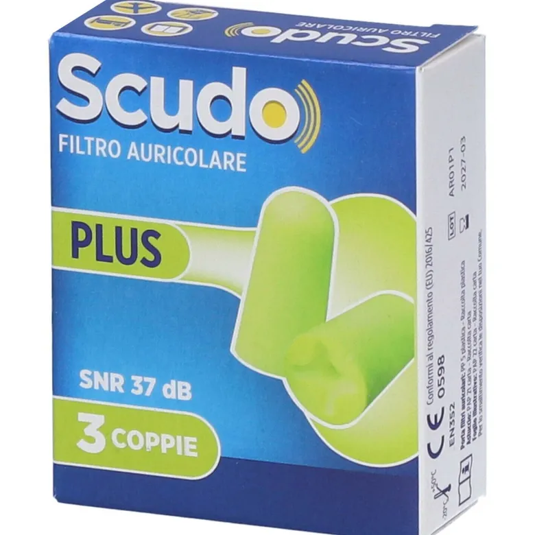Earplug Scudo Plus 3 Coppie 6 Pezzi