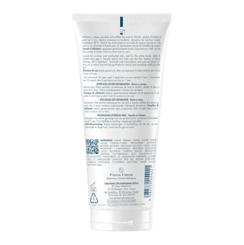 Eau Thermale Avene Latte Ristrutturante Doposole 200ml Skincare