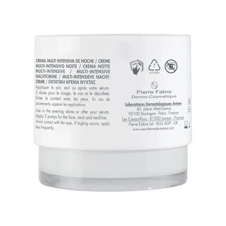 Eau Thermale Avène Hyaluron Activ B3 Crema Notte Multi-Intensiva Antirughe 40ml
