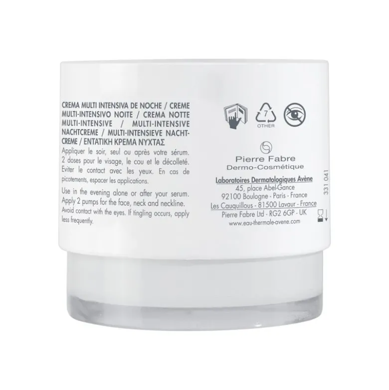 Eau Thermale Avène Hyaluron Activ B3 Crema Notte Multi-Intensiva Antirughe 40ml