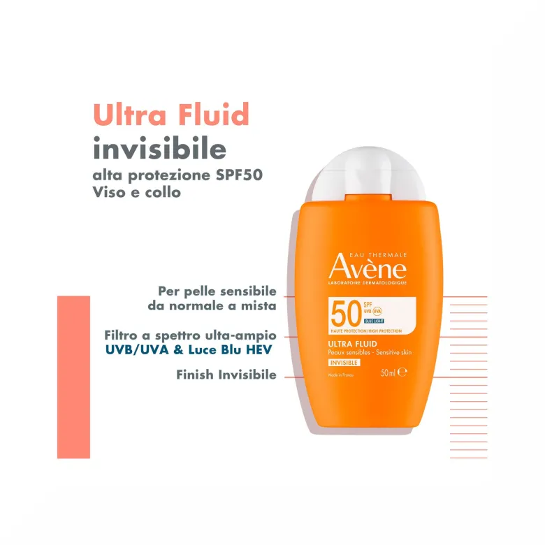 Eau Thermale Avène Solare Ultra-Fluid Invisibile 50ml SPF50