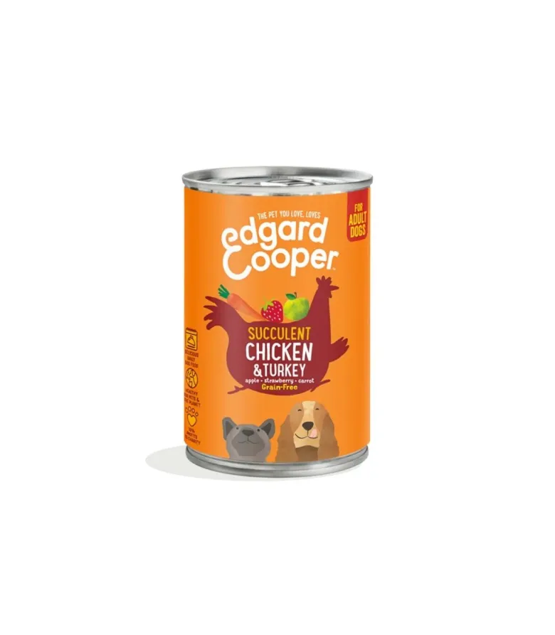 Edgard & Cooper Adult Pollo E Tacchino Senza Cereali Cibo Umido per Cani400g