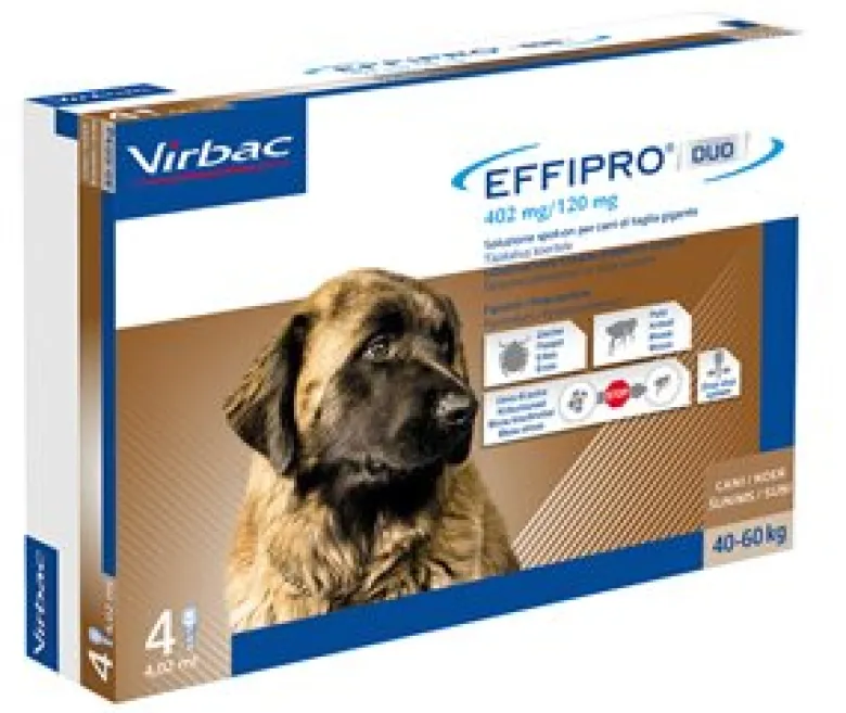 Effipro Antiparassitario per cani dai 40-60Kg 4 pipette